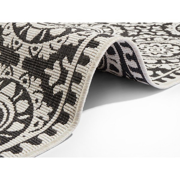 Crno-krem vanjski tepih NORTHRUGS Jardin, 80 x 250 cm-image-2