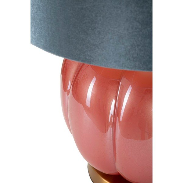 Crvena/plava staklena stolna lampa s tekstilnim sjenilom (visina 50 cm) Helene – Mauro Ferretti-image-4