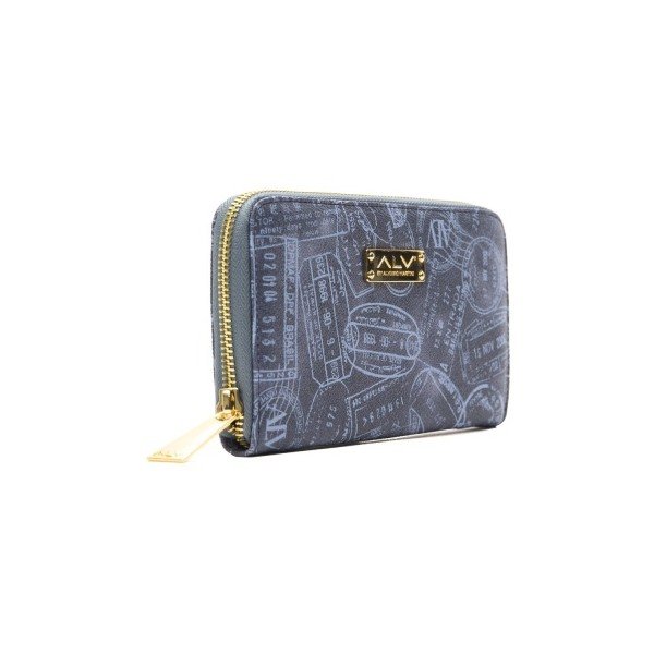 Plavi kožni ženski novčanik Alviero Martini Denim-image-3