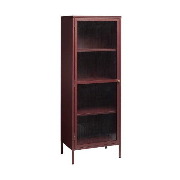 Crvena metalna vitrina 58x160 cm Bronco – Unique Furniture-image-3