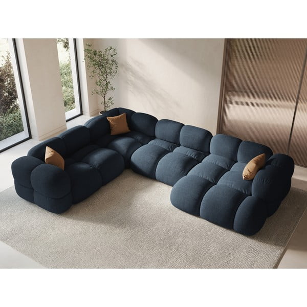 Tamno plava kutna garnitura (s lijevim kutom/u obliku slova "U") Loretto – Cosmopolitan Design-image-1