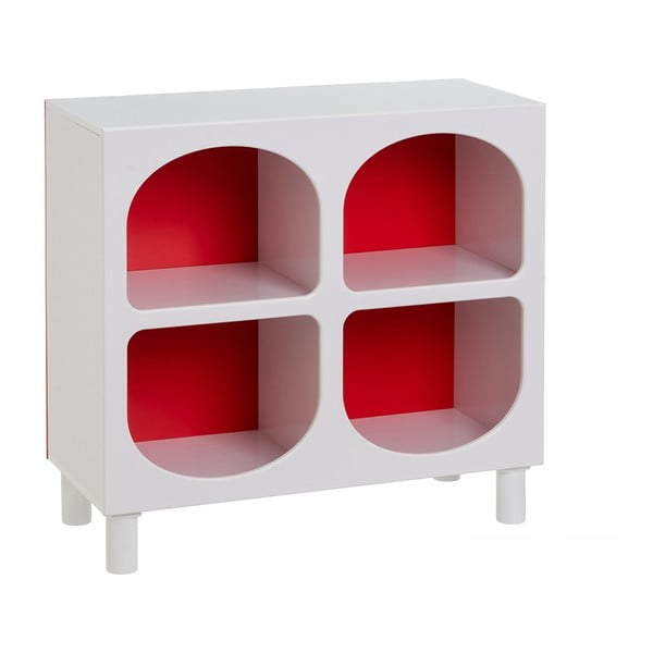 Crvena/bijela biblioteka 76x70 cm – Casa Selección
