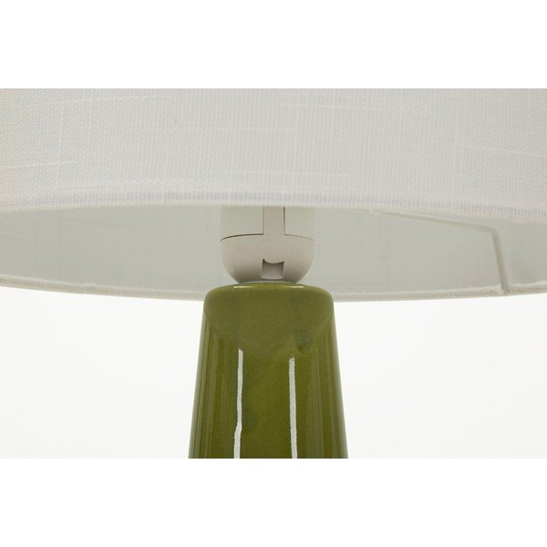 Bijela/zelena stolna lampa keramička s tekstilnim sjenilom (visina 51,5 cm) Gress – Mauro Ferretti-image-4