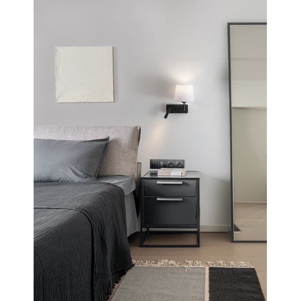 Bijela/mat crna zidna lampa aluminijska sa savitljivom konstrukcijom Savona – Nova Luce-image-2