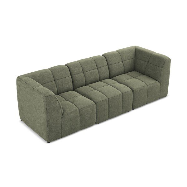 Zelena sofa od bouclé tkanine 255 cm Aloha – Makamii-image-2