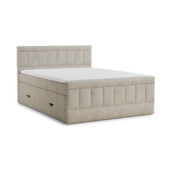 Bež boxspring krevet s prostorom za odlaganje 180x200 cm Caya – Maison de Rêve