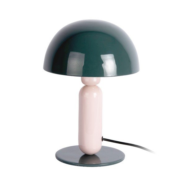 Tamno zelena/svijetlo ružičasta metalna stolna lampa (visina 30 cm) Firenze round – Leitmotiv