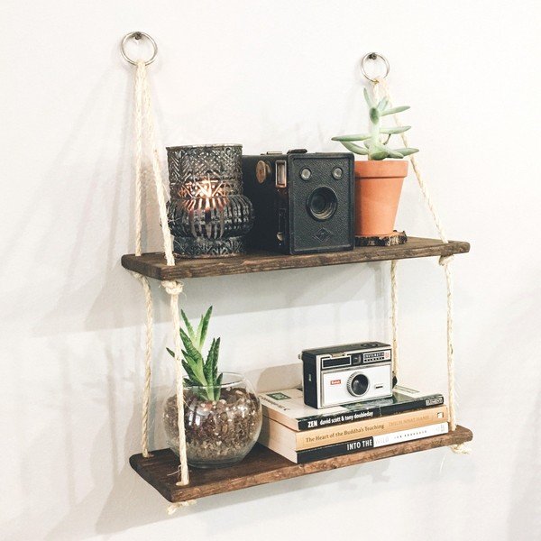 Drvena viseća polica Stringy-image-1