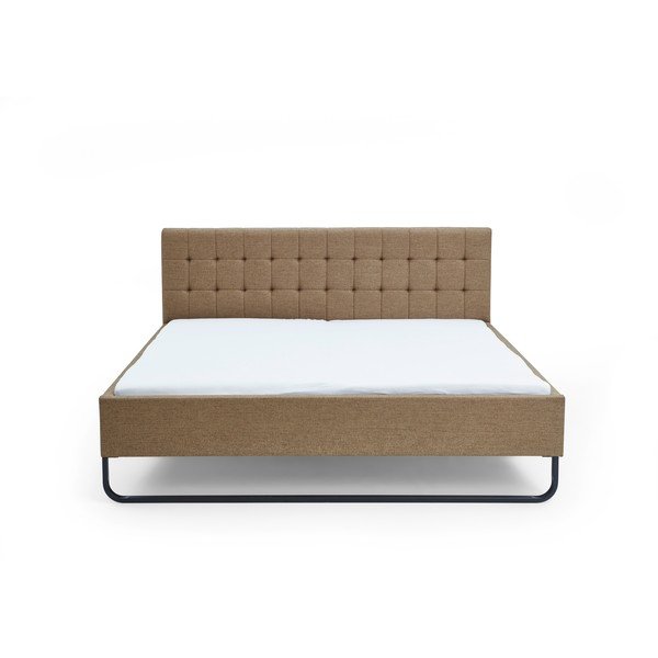 Svjetlo smeđi tapecirani bračni krevet bez podnice 180x200 cm Lambada – Meise Möbel-image-2