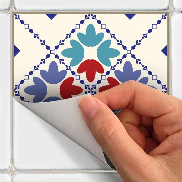 Set od 60 zidnih naljepnica Ambiance Azulejos Milonga, 15 x 15 cm-image-1
