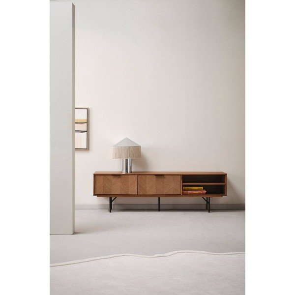 TV komoda u dekoru oraha u tamnoj prirodnoj boji 180x51x40 cm Duvberg – Jotex-image-1