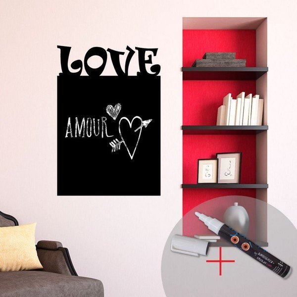 Set naljepnica za ploču i flomastera Fanastick Love-image-1