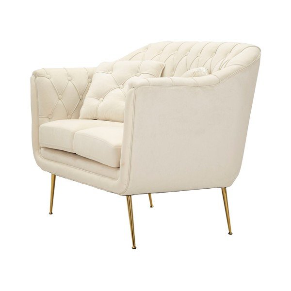 Krem baršunasti sofa 130 cm Budapest – Mauro Ferretti-image-4