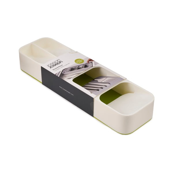 Bijelo-zeleni kompaktni držač za pribor Joseph Joseph DrawerStore-image-4