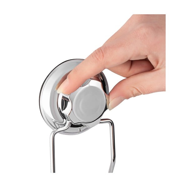 Metalna samoljepljiva kupaonska polica kutna u srebrnoj boji Bestlock Bath – Compactor-image-4