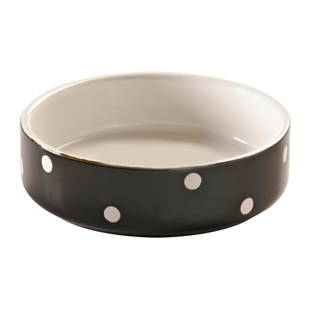 Crna zdjela za životinje s točkicama Mason Cash Pet Cane, ø 13 cm