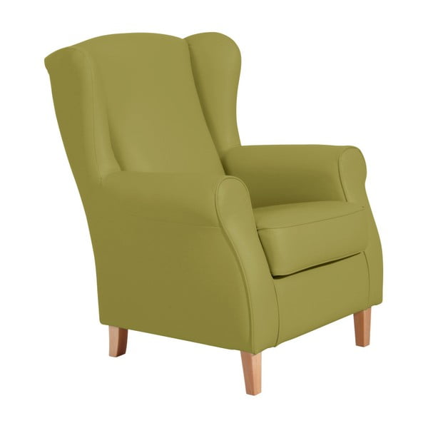 Zelena ušica za fotelju od imitacije kože Max Winzer Lorris Apple