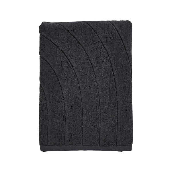 Crni pamučan ručnik od frotira 70x140 cm Time – Zone