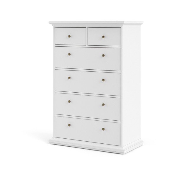 Bijela visoka komoda 96x140 cm Paris – Tvilum-image-2