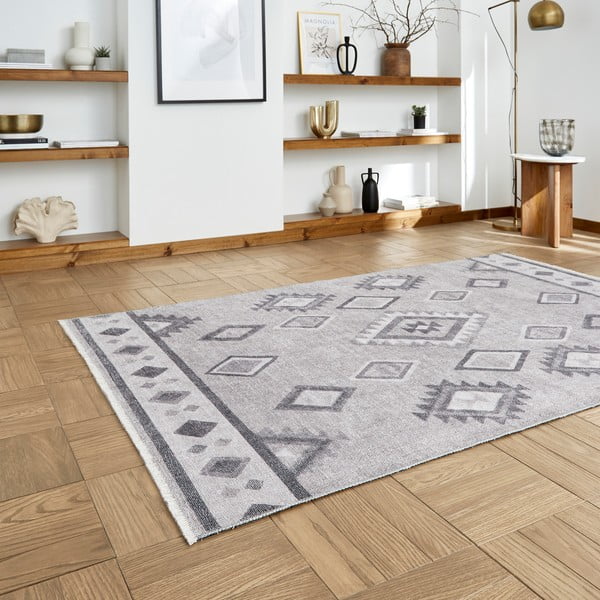 Siva periva staza od mješavine pamuka 60x170 cm Whisper – Think Rugs-image-2