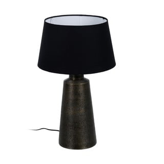 Crna stolna lampa s tekstilnim sjenilom (visina 66 cm) – Ixia