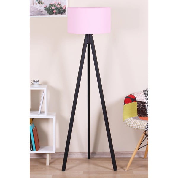 Crno-ružičasta podna lampa - Magenta Home