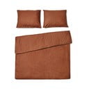 Kesten smeđa posteljina za bračni krevet od stonewashed pamuka Bonami Selection, 200 x 200 cm