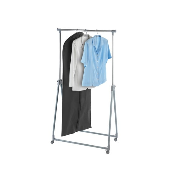 Sivi metalni teleskopski mobilni stalak za odjeću Sklopivi - Wenko-image-3