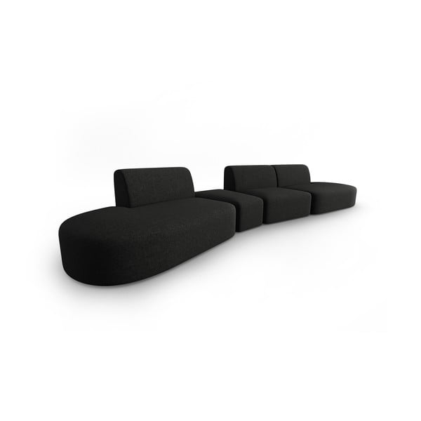 Crna sofa 412 cm Shane – Micadoni Home-image-1