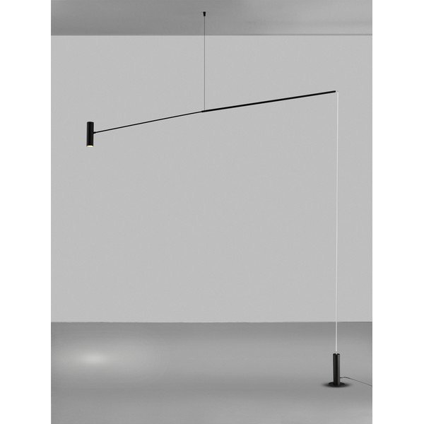 Mat crna metalna LED stojeća svjetiljka (visina 250 cm) Voice – Nova Luce-image-4