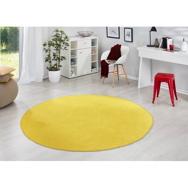 Žuti  okrugli tepih ø 200 cm Fancy – Hanse Home-image-1