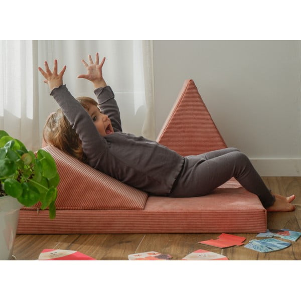 Svijetlo ružičasti set mekanih igrački od pjene od samta 75x41x7 cm Bloque Montessori – Little Nice Things-image-1