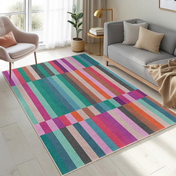 Tirkizni periv tepih 160x230 cm Acid Rain – Mila Home-image-4