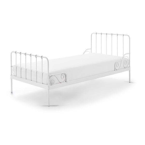 Bijeli metalni dječji krevet Vipack Alice, 90 x 200 cm