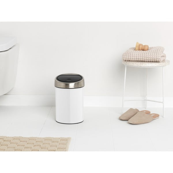 Bijela željezna kanta za smeće na dodir 3 l Touch Bin – Brabantia-image-1