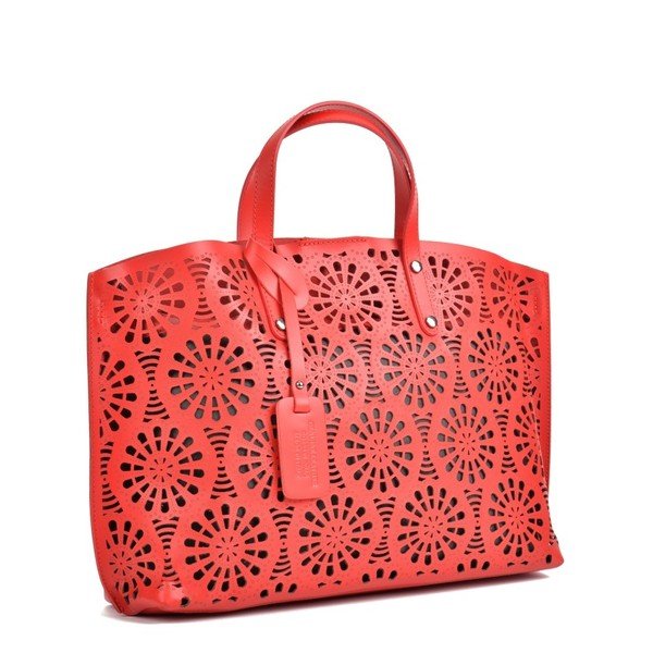 Crvena kožna torbica Mangotti Bags Lulia-image-4