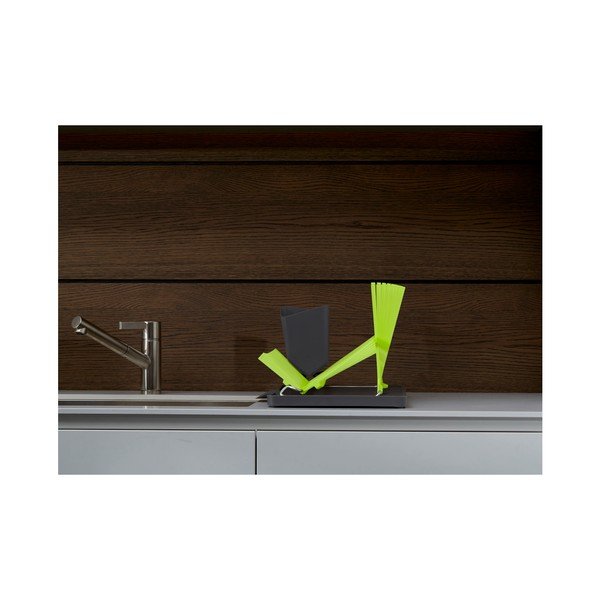 Sivo-zelena posuda za kapanje crna + Blum stalak za suđe-image-1