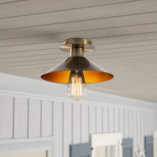 Stropna svjetiljka u brončanoj boji s metalnim sjenilom ø 24 cm Berceste – Opviq lights
