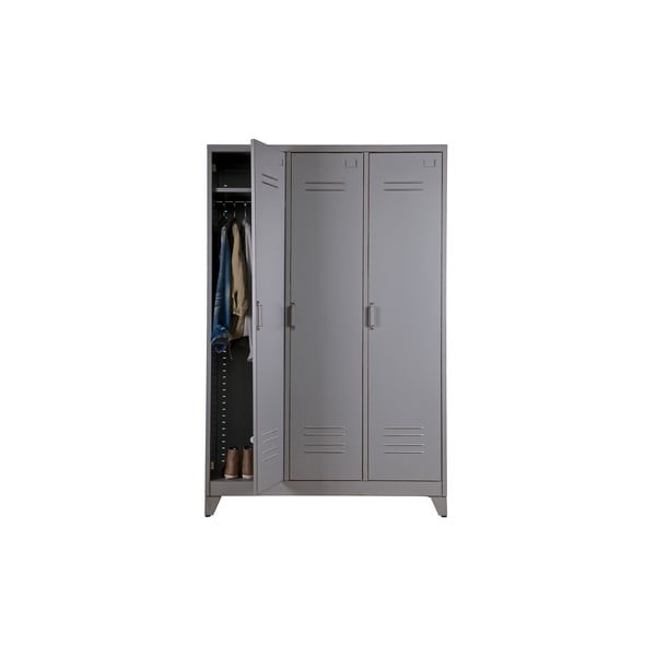 Sivi trokrilni ormar WOOOD Max-image-1