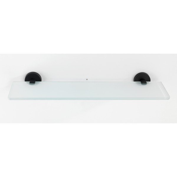 Staklena zidna polica s mat crnim ručkama od nehrđajućeg čelika Wenko Bosio-image-1