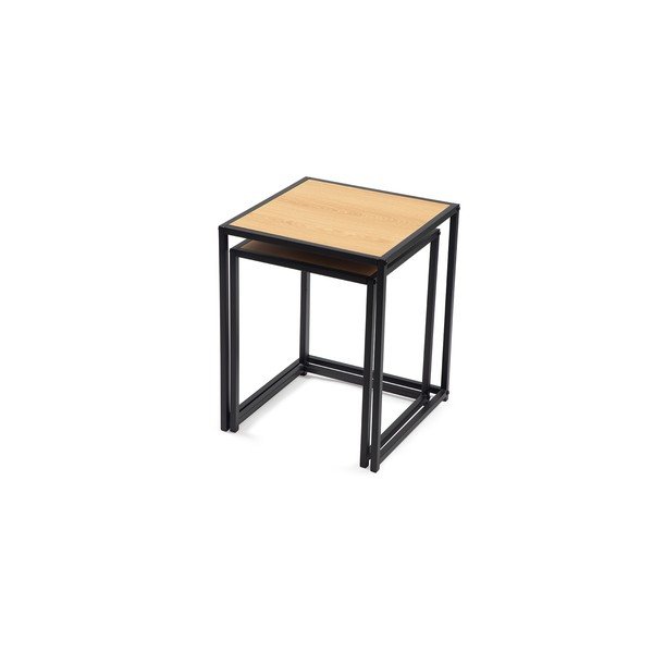 Pomoćni stolići u setu 2 kom u dekoru hrasta 38x38 cm Noah – Bonami Essentials-image-3