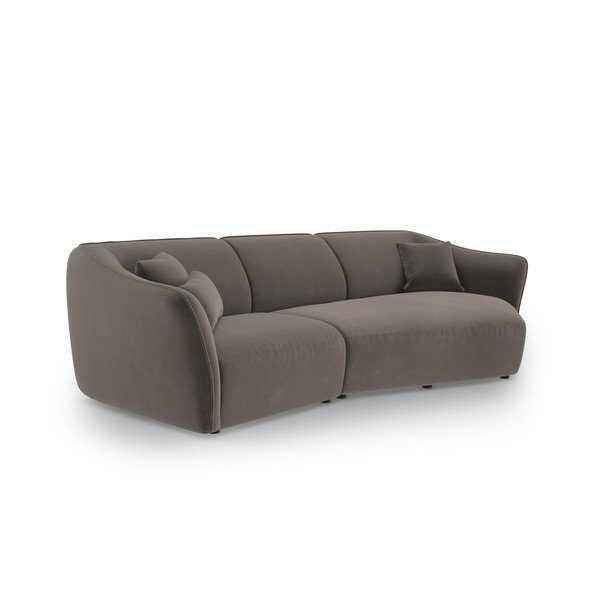 Smeđa baršunasti kutna garnitura Tokyo – Cosmopolitan Design-image-2