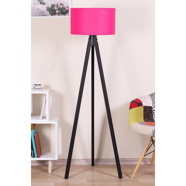 Crno-ružičasta podna lampa - Magenta Home