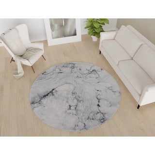 Svijetlo sivi perivi okrugli tepih ø 120 cm – Vitaus