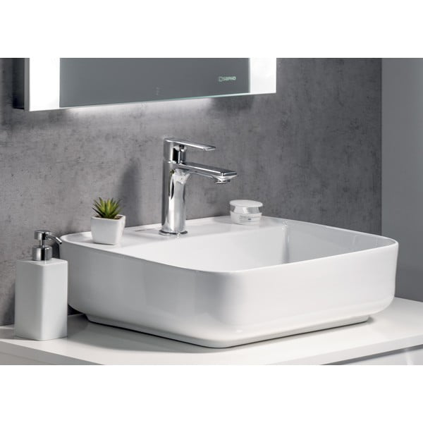 Stojeća slavina za umivaonik u sjajno srebrnoj boji Pax – Sapho-image-3