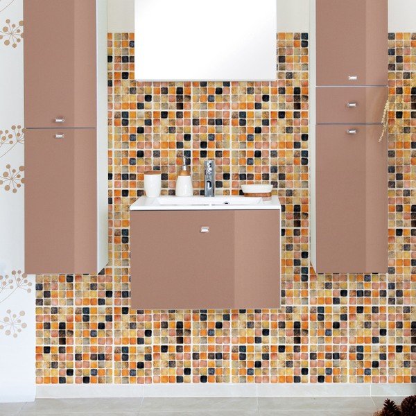 Set s 9 zidnih samoljepljivih naljepnica Ambiance Wall Decal Tiles Mosaics Sanded Grade, 15 x 15 cm-image-3