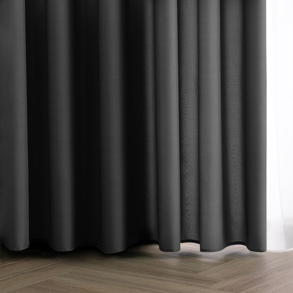 Antracitno siva zavjesa za djelomično zamračenje 140x250 cm Carli – Restilo-image-1