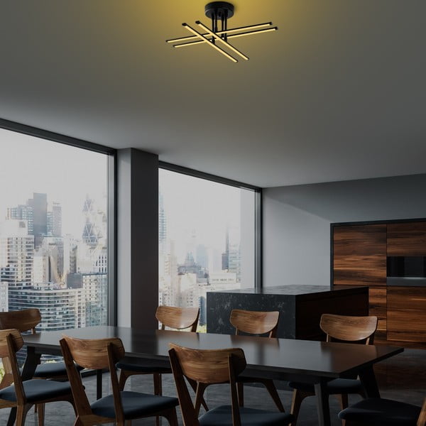 Crna LED stropna svjetiljka Exhaust – Opviq lights-image-4