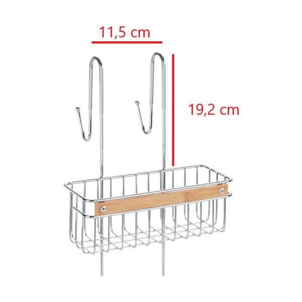 Dvoetažna viseća polica od nehrđajućeg čelika za tuš Wenko Zerbo-image-3