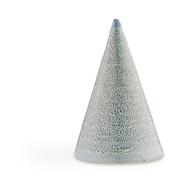 Plava zemljana ukrasna statueta Kähler Design Glazed Cone svijetloplava, visina 11 cm